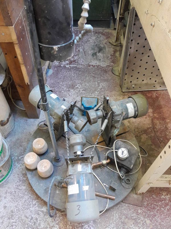 Sphere making machine 1 - showing hopper